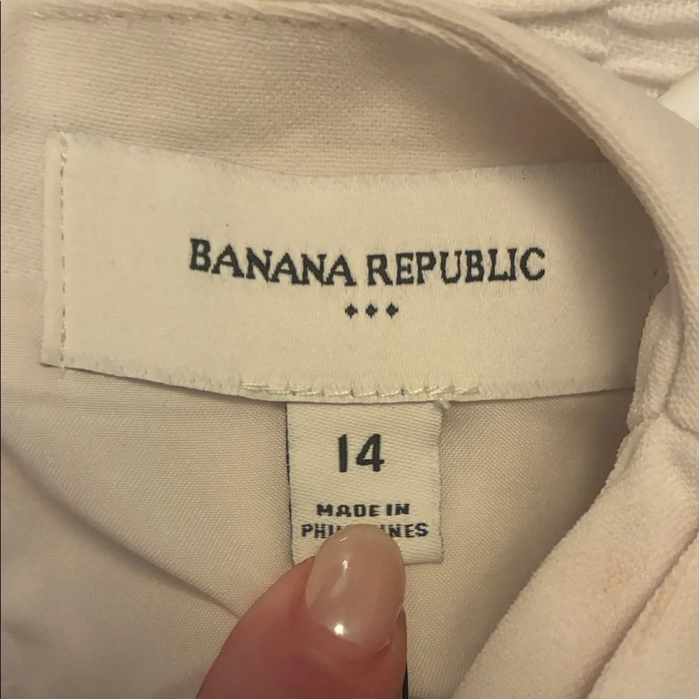 NWT Banana Republic Sleeveless Cowl Neck Wide-Leg Jumpsuit in Ivory Sz. 14 - Picture 3 of 3